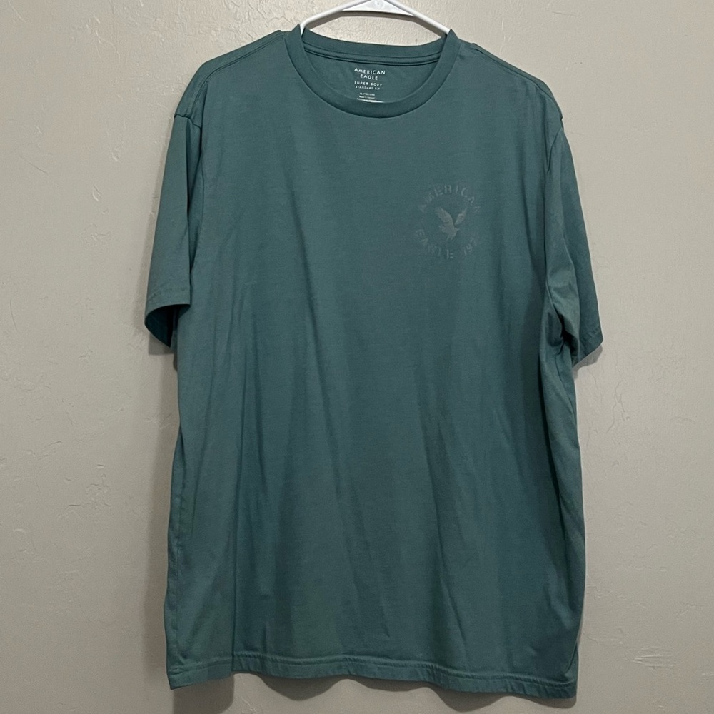 American Eagle Super Soft Tee, Green Teal, XL